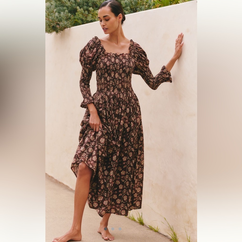 Ro’s Garden Jocelyn Puff Sleeve Maxi Dress